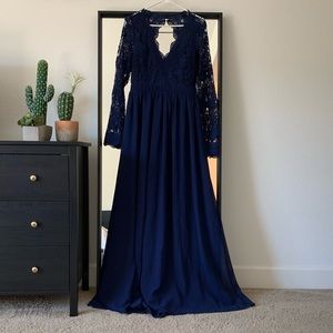 Lulu’s “Awaken My Love” Long Sleeved Maxi Dress